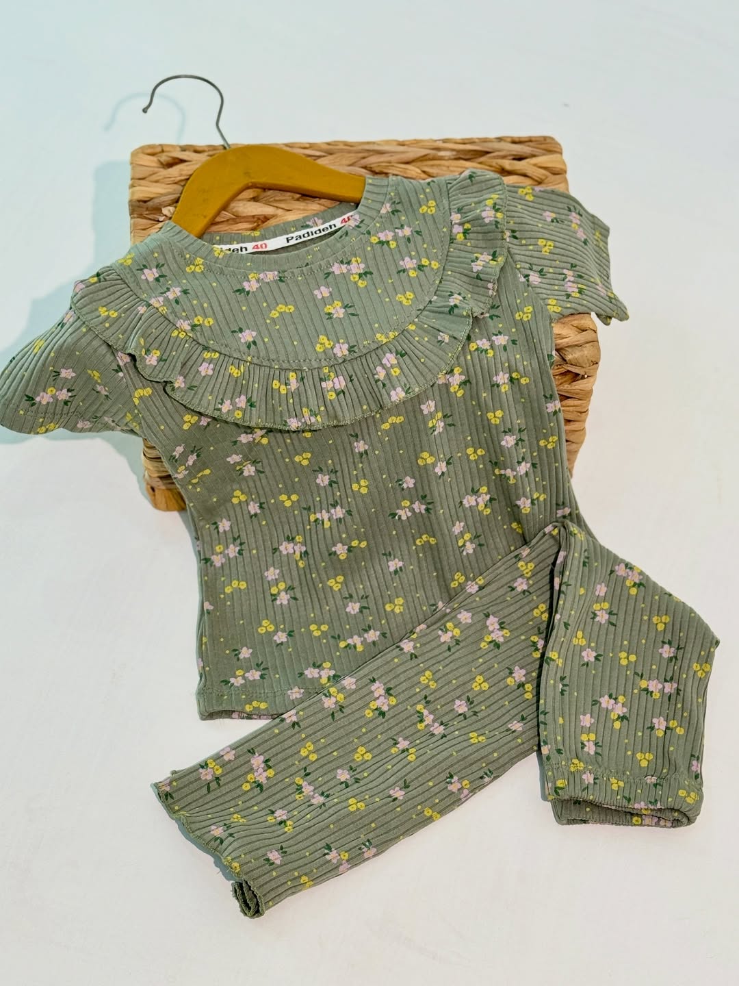 ست اسپرت دخترانه چوب کبریتی پنبه‌ای